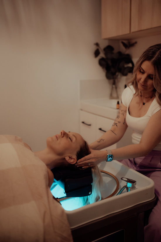 COMING SOON - Naturally lifted facial ritual, water therapy and scalp and hair treatment.